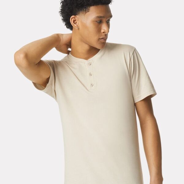 Unisex CVC Henley Tee Thumbnail